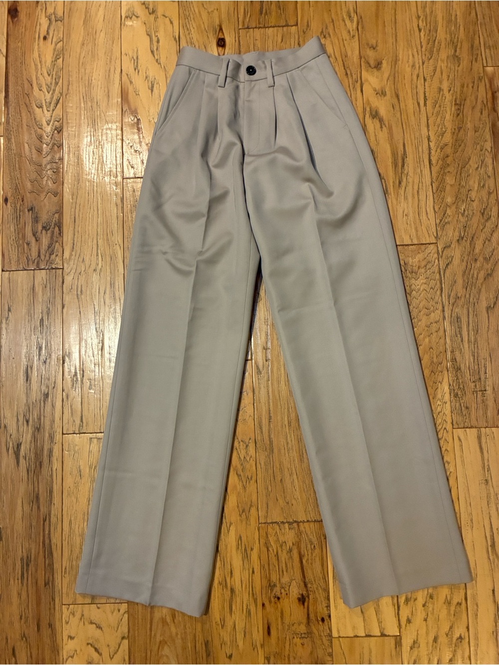 Anine Bing women’s  Pleated Wide-Leg Pants - Light Brown - size 22